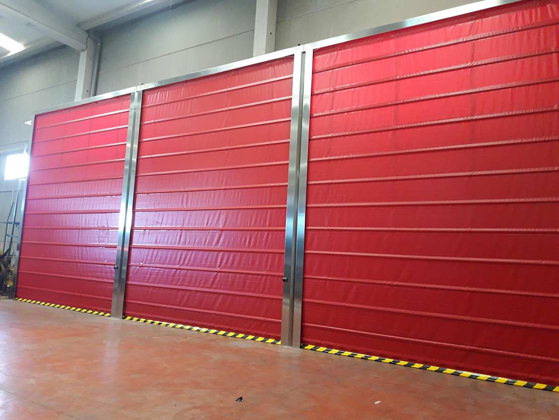 Puertas de lona para naves